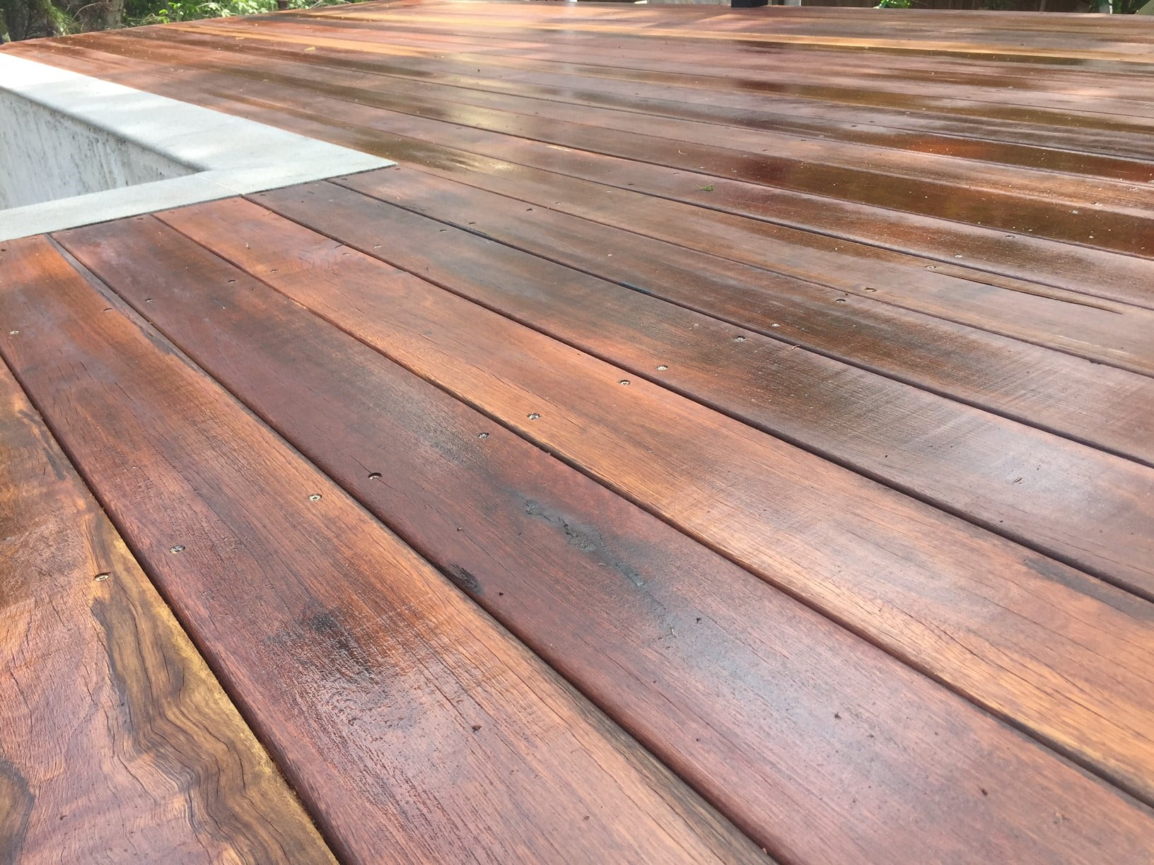 hardwood and composite decking materials